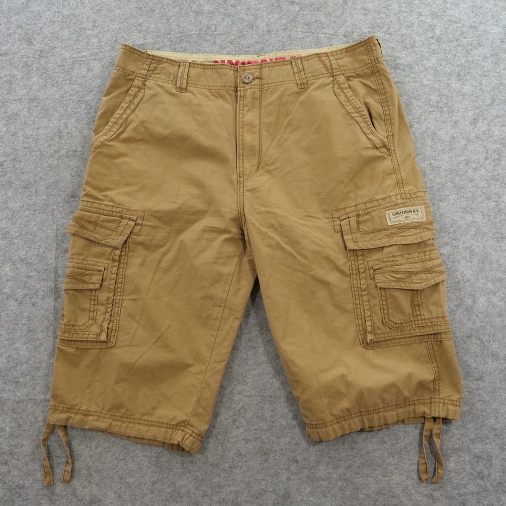 Vintage Union Bay Shorts Mens 36 Brown Cargo Pockets Y2K Retro Streetwear